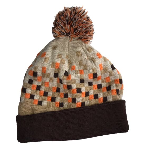 DICKS Beanie Hat Warm Cap.  Orange Brown.  Thick Knit.  Adult Size. - Picture 5 of 8